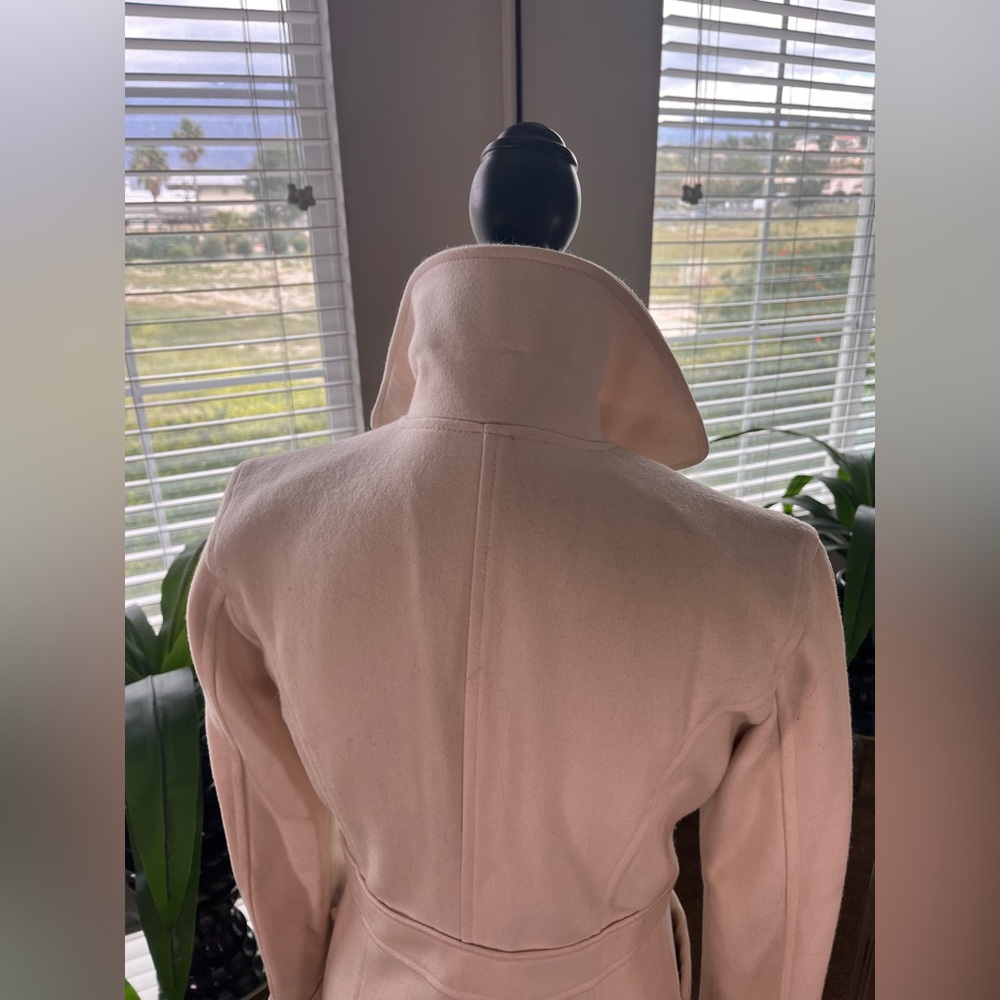 Tulle for Nordstrom Pea Coat Ivory/Cream/White S Medium - Picture 8 of 12